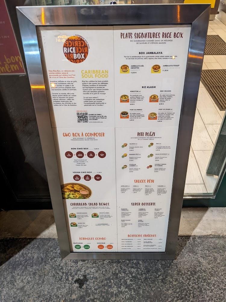 RICE BOX caribbean soul food - Menu Image 1